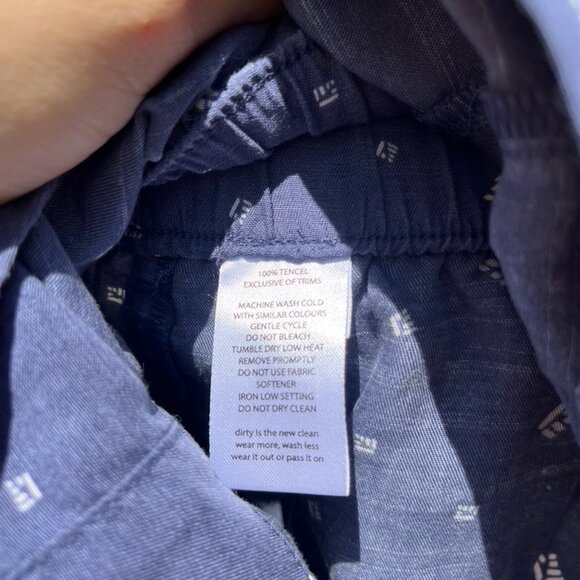 Toad & Co Blue and White Tencel Skirt - Size L - Picture 8 of 9